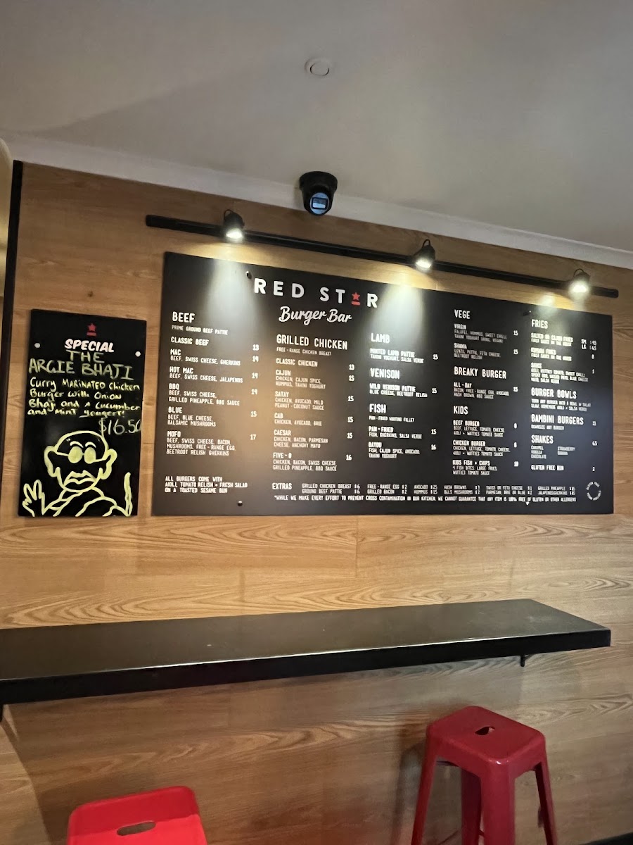 Red Star Burger Bar Photo Menu 9
