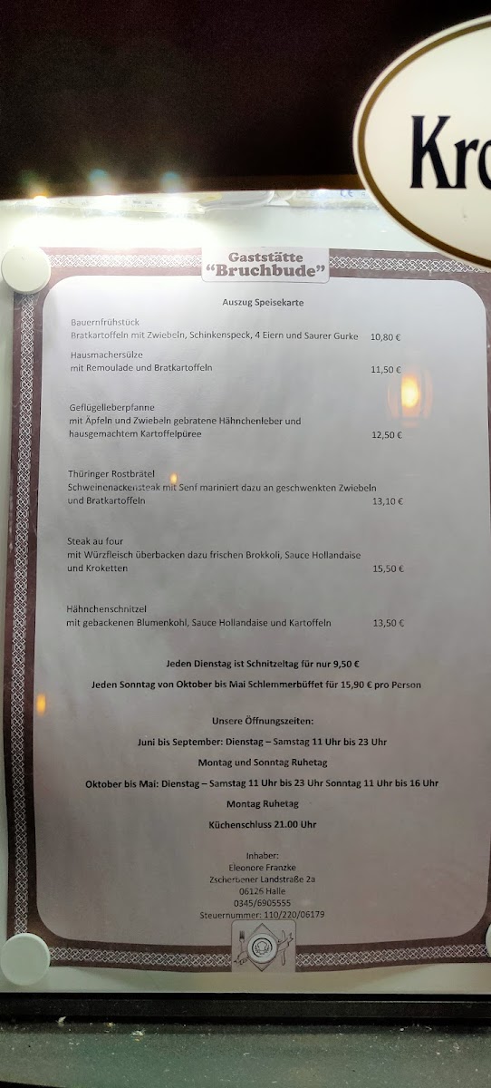 Gaststätte zur Bruchbude UG Photo Menu 2