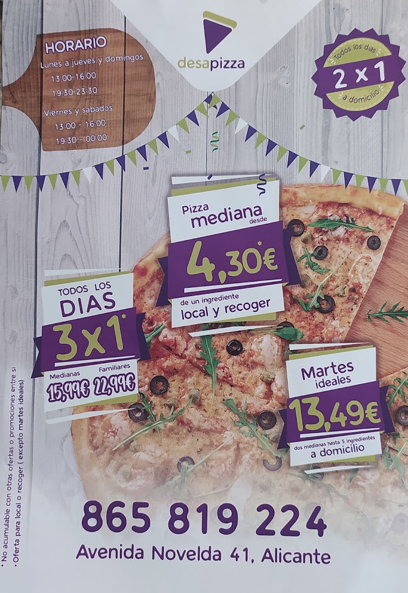 Desapizza Alicante Photo Menu 4