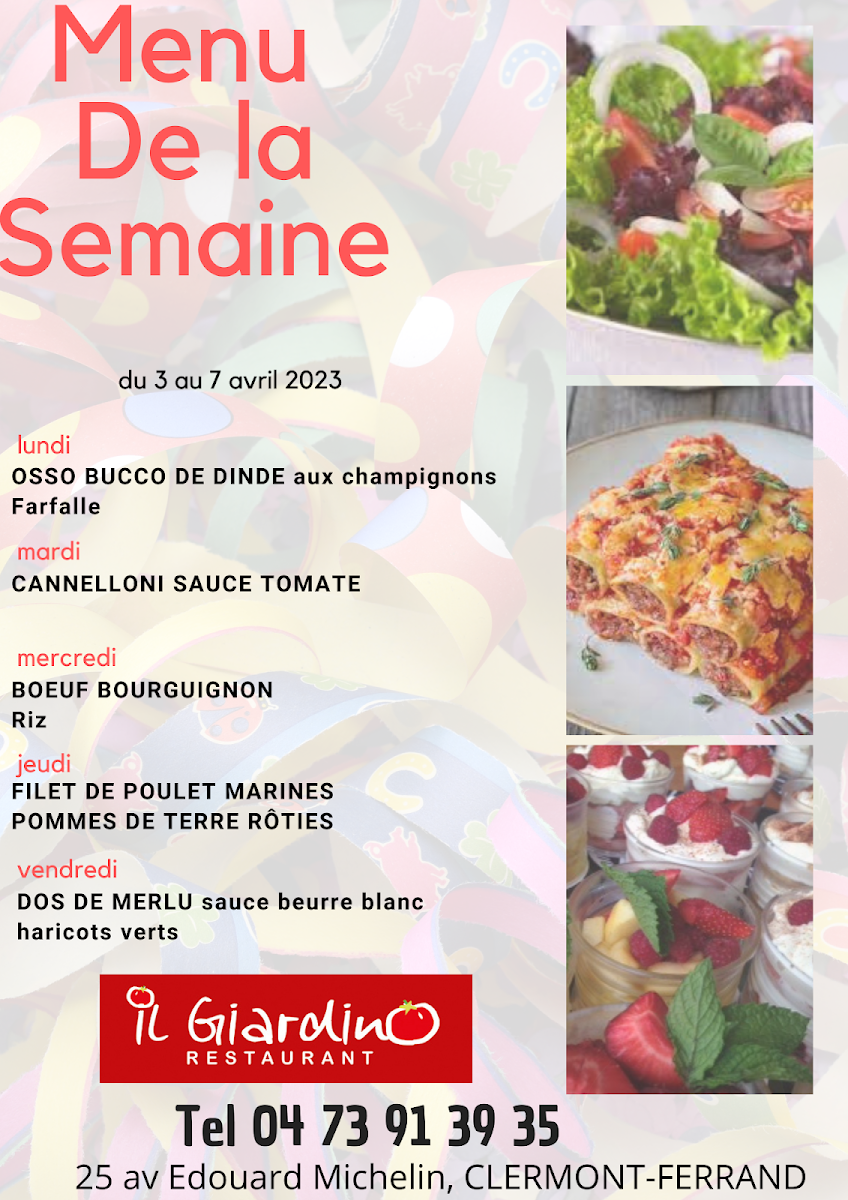 Il Giardino Photo Menu 2