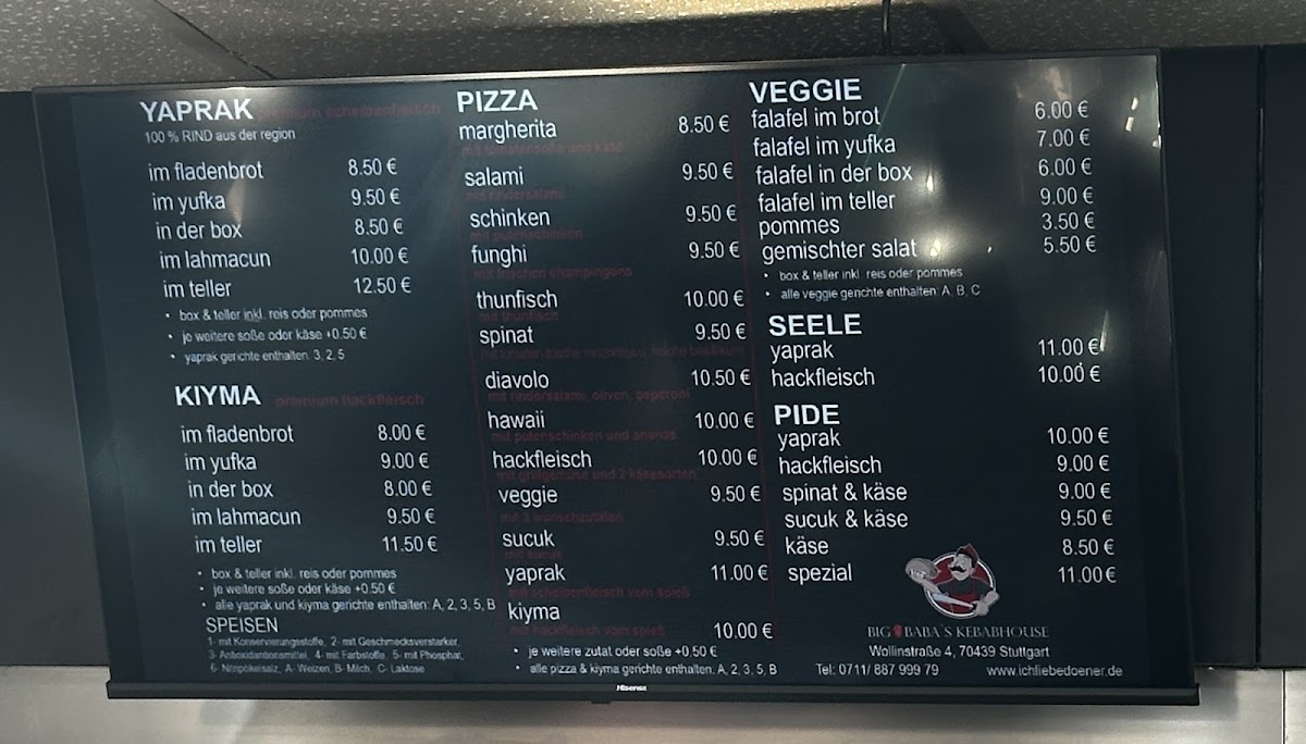 BIG BABA’s Kebabhouse ( Das Original ) Photo Menu 1