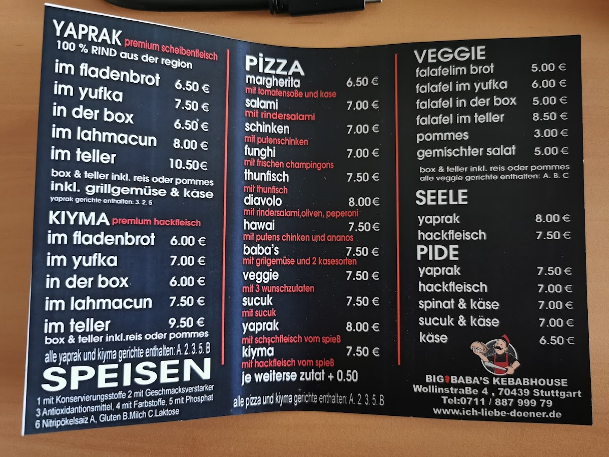 BIG BABA’s Kebabhouse ( Das Original ) Photo Menu 2