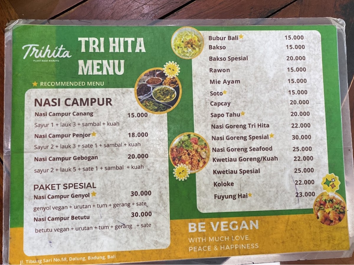 Tri Hita Vegan Photo Menu 2