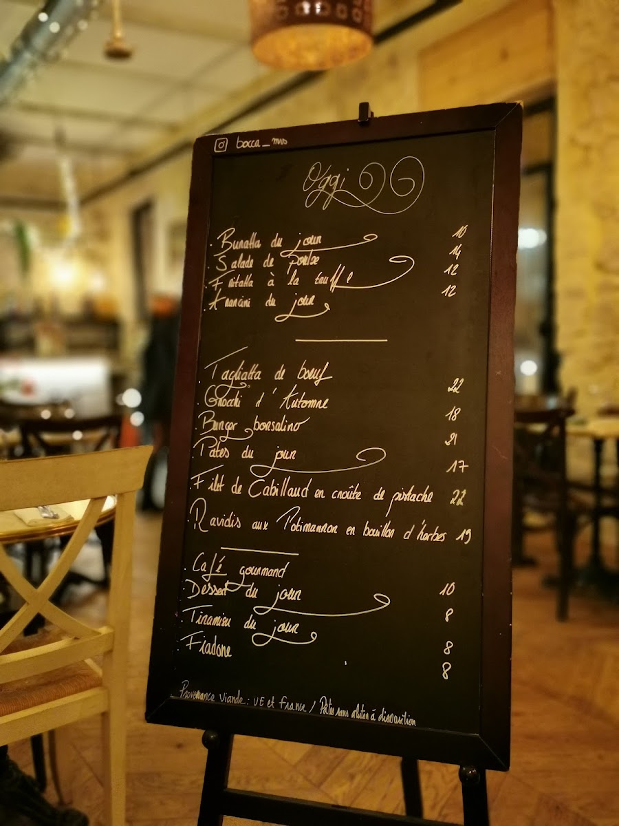 Bocca Photo Menu 1