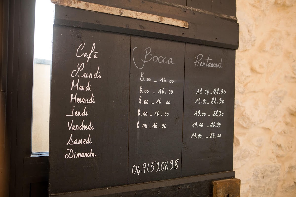 Bocca Photo Menu 2