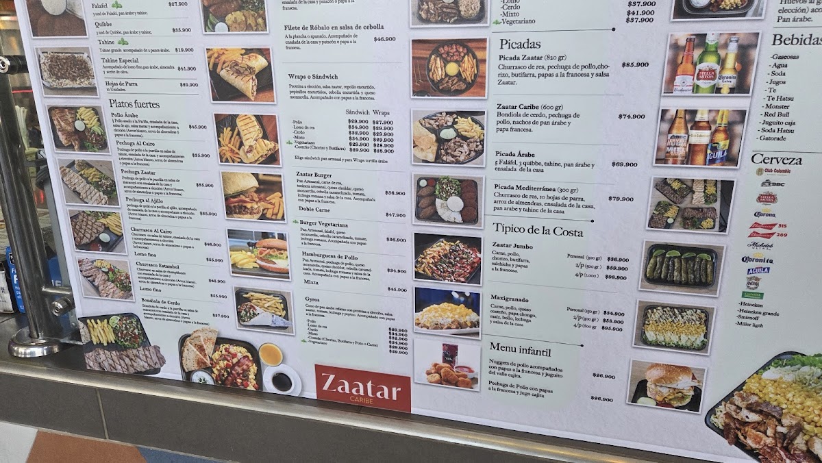 Zaatar Caribe Photo Menu 1