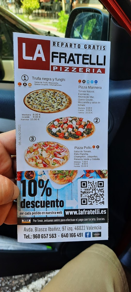 La Fratelli Pizzería Valencia Photo Menu 7