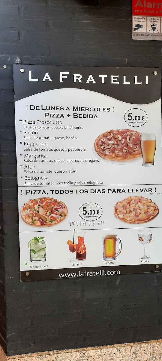 La Fratelli Pizzería Valencia Photo Menu 8