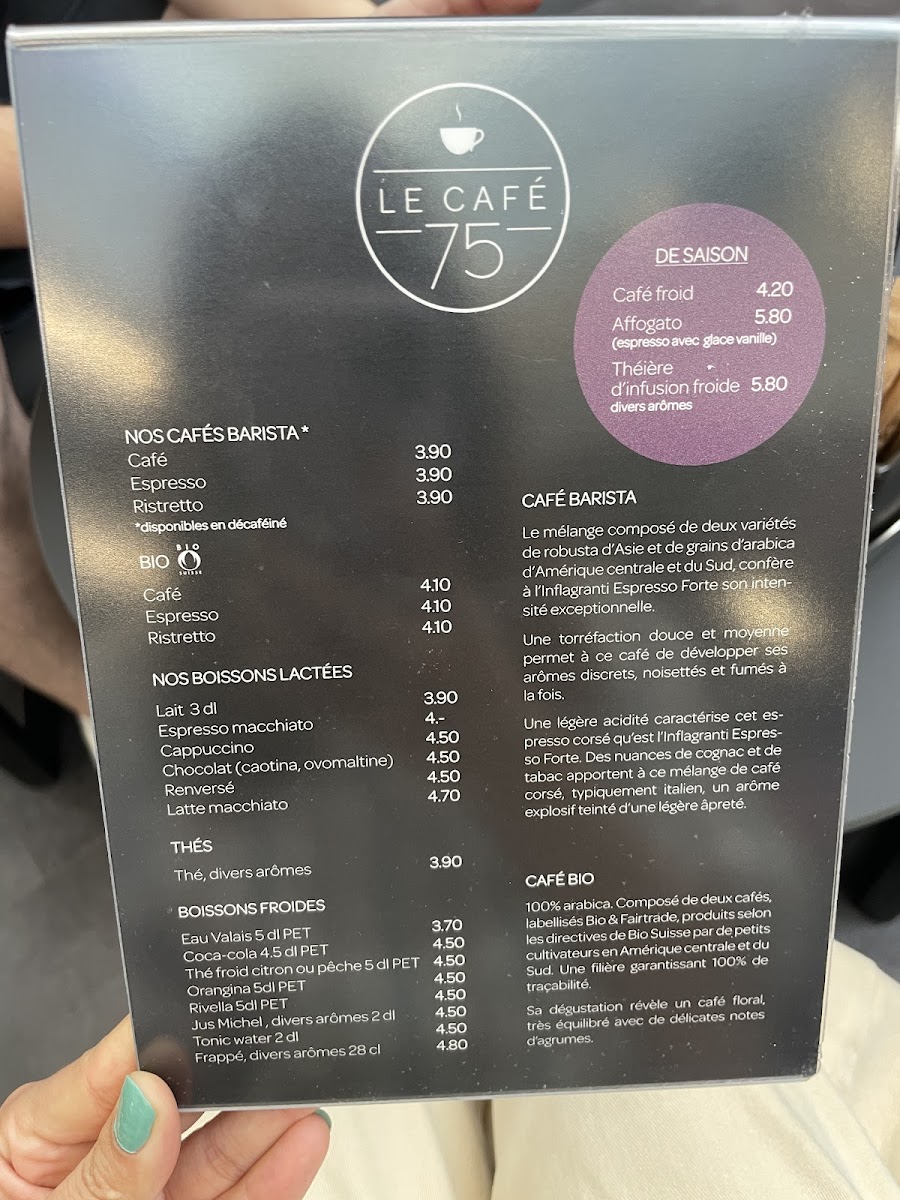 Le Café 75 Photo Menu 1