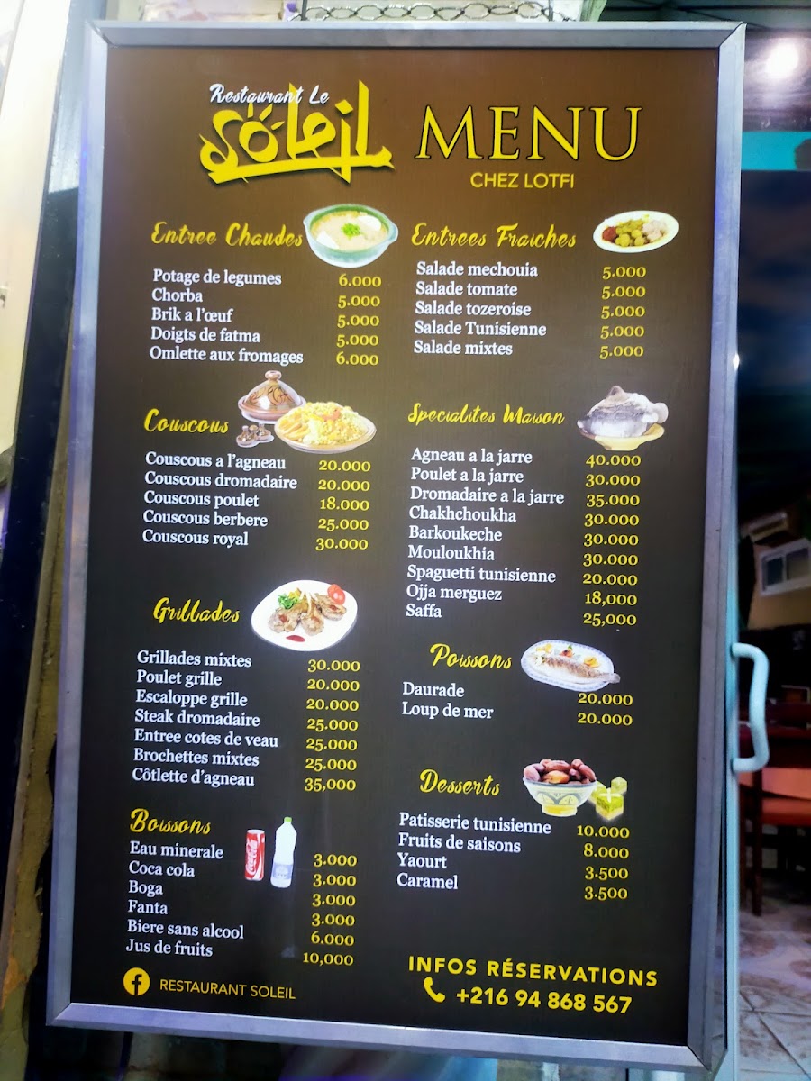 Restaurant Le Soleil Photo Menu 2