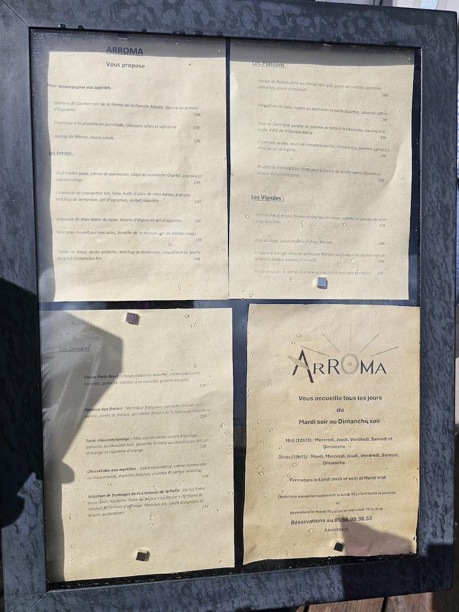ARROMA Resto-Bistrot Photo Menu 1