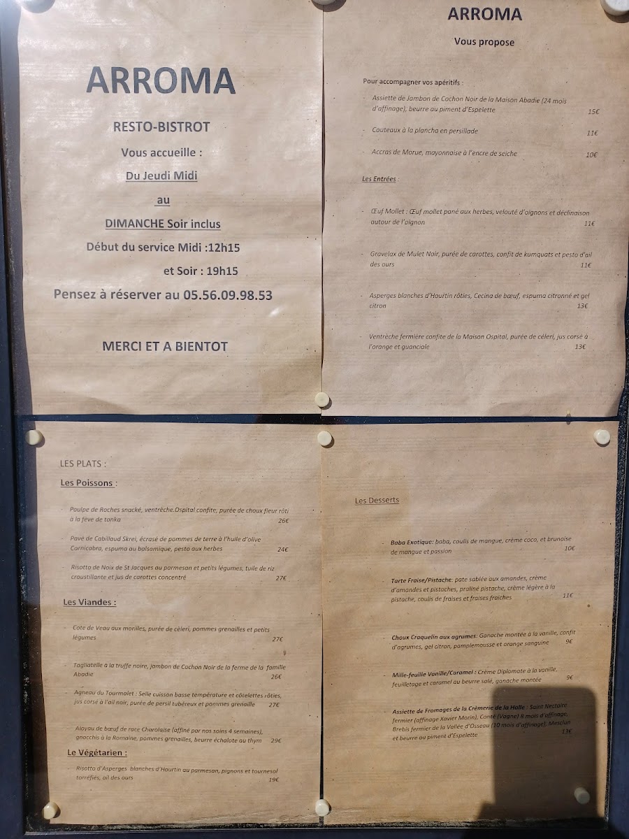 ARROMA Resto-Bistrot Photo Menu 4