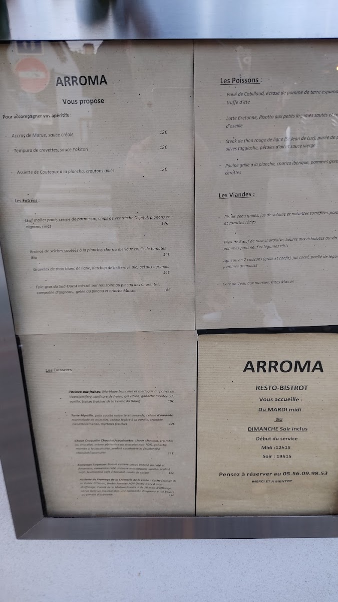 ARROMA Resto-Bistrot Photo Menu 6