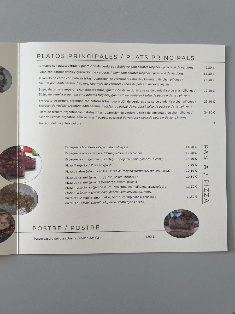 Restaurante El Campo Photo Menu 1
