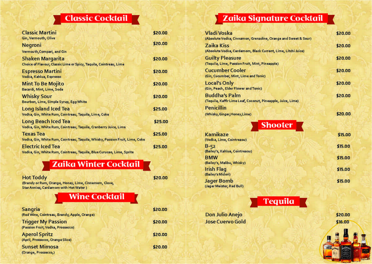Indian Zaika Restaurant Papakura Photo Menu 6