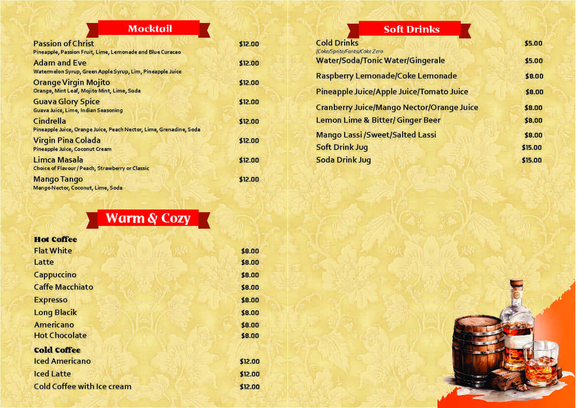 Indian Zaika Restaurant Papakura Photo Menu 8