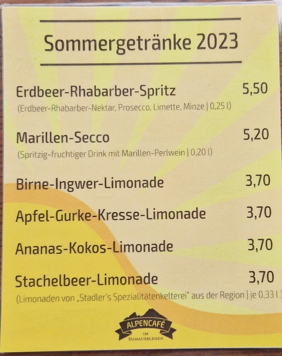 Alpencafé im Hanauerlehen Photo Menu 1