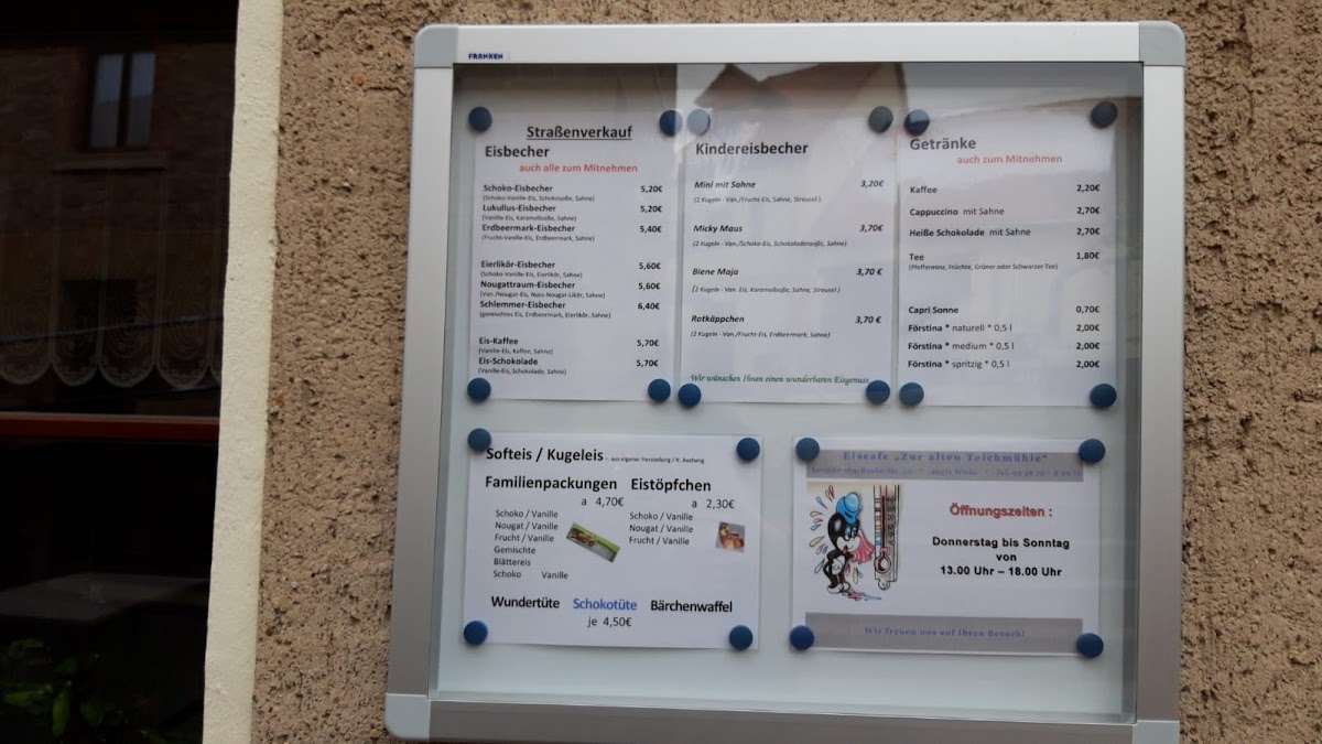 Eiscafe 'Zur alten Teichmühle' Photo Menu 1