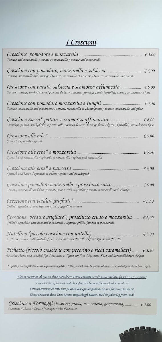 La Piadina del Melarancio Photo Menu 10