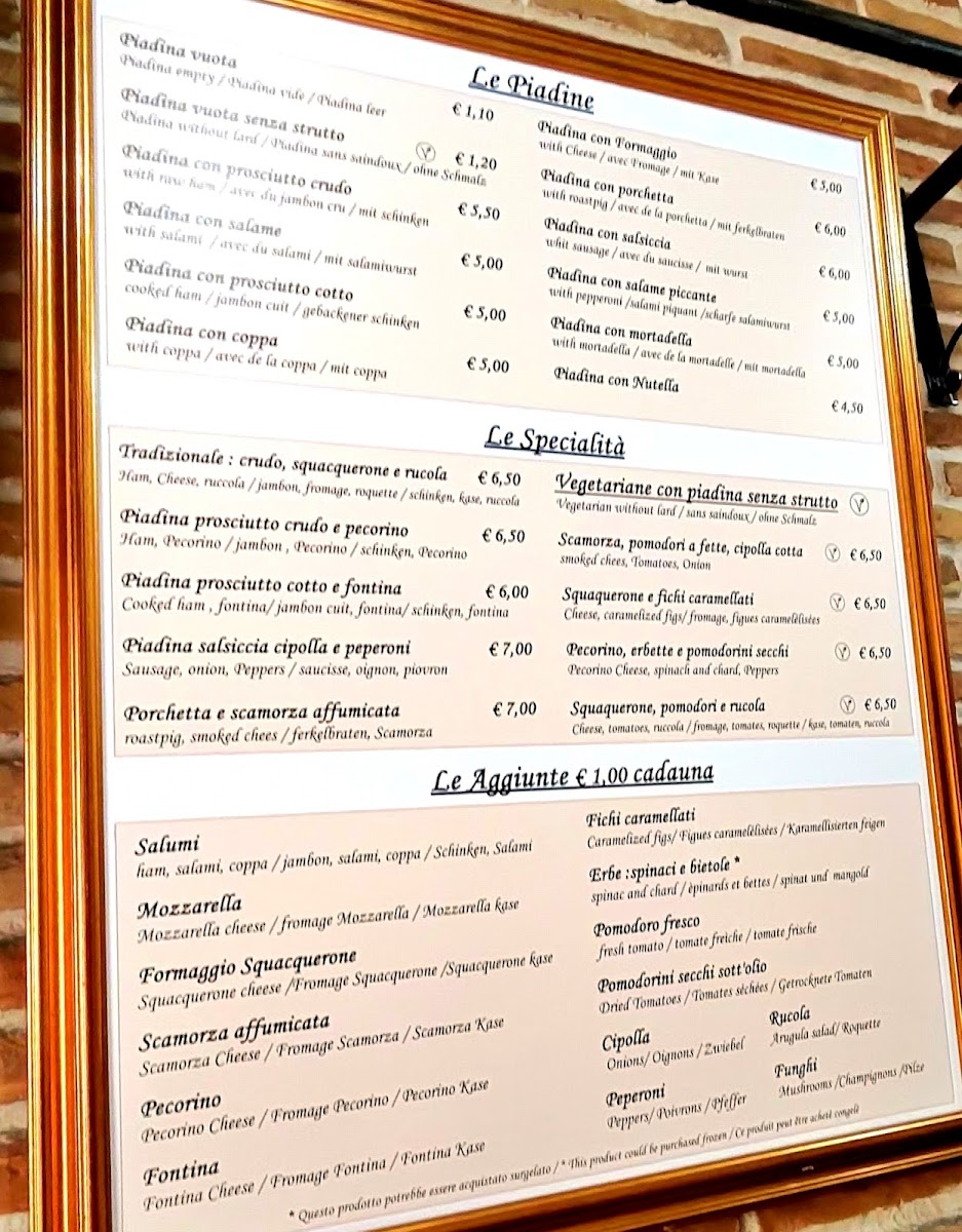 La Piadina del Melarancio Photo Menu 3
