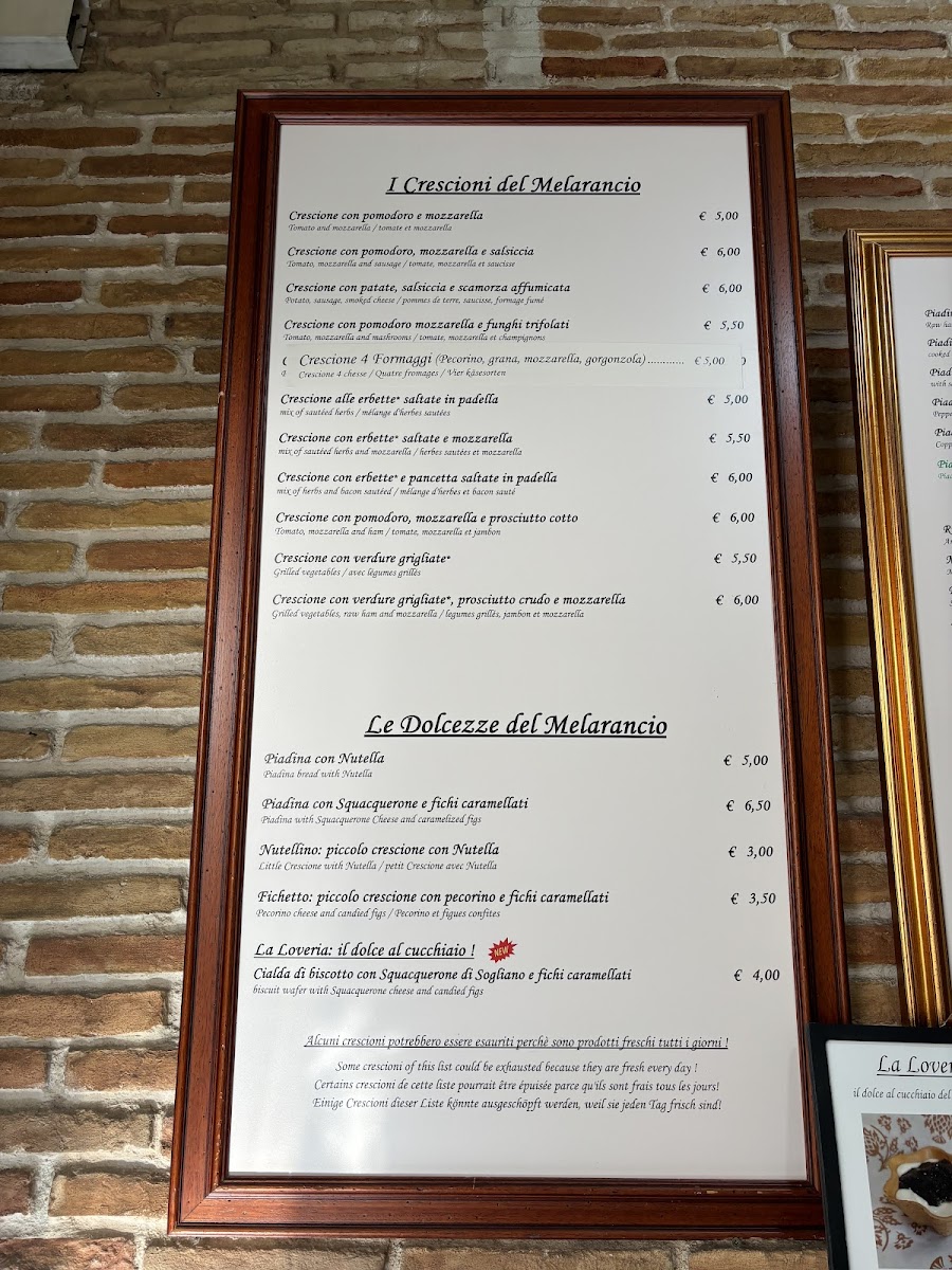 La Piadina del Melarancio Photo Menu 7