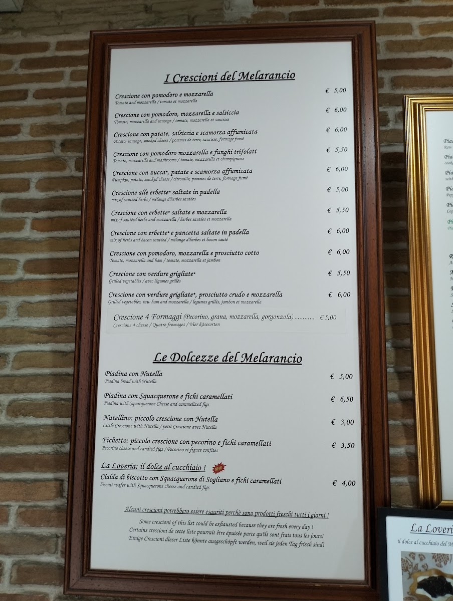 La Piadina del Melarancio Photo Menu 8
