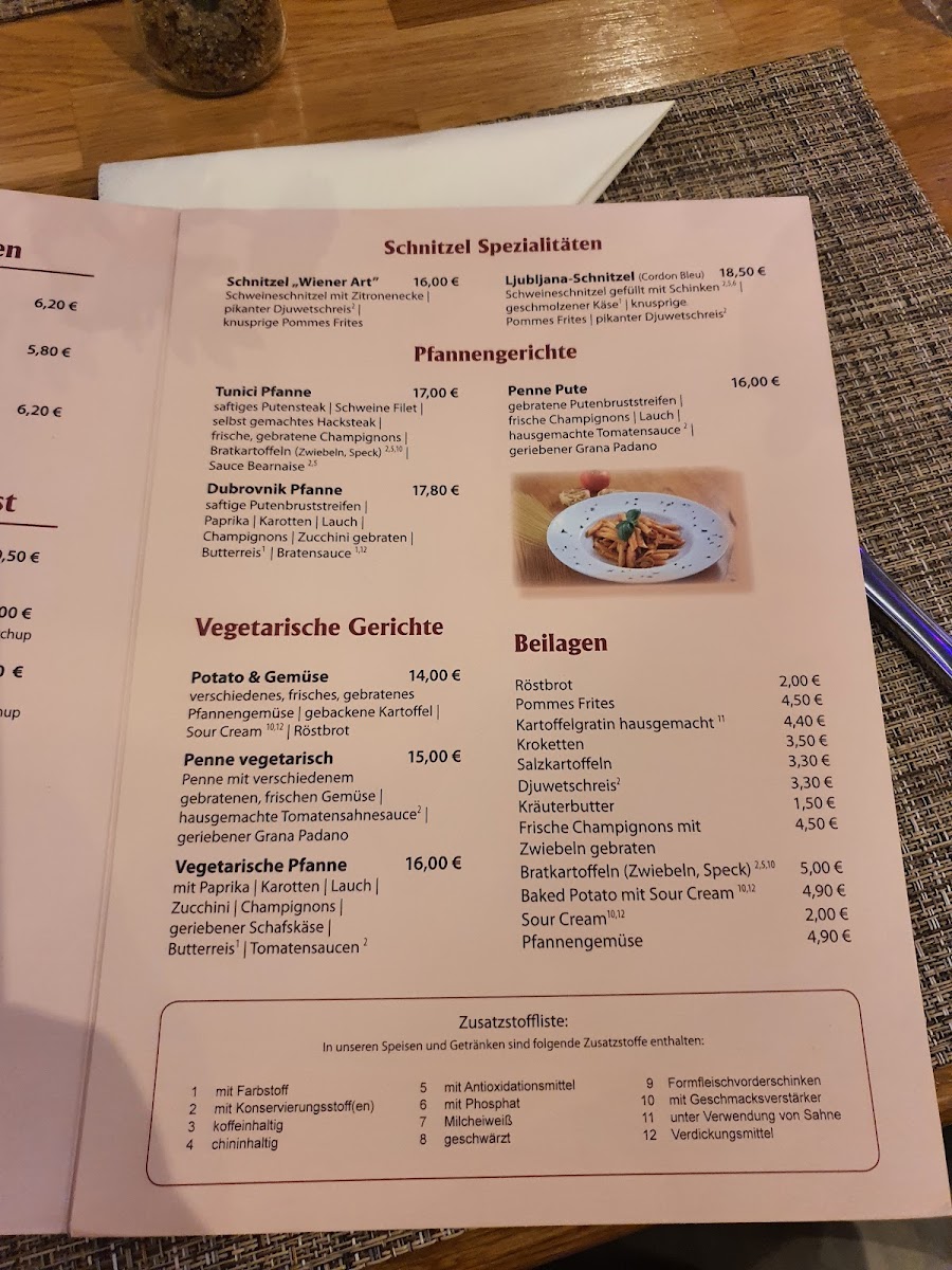 Tunici's Restaurant Ahrensburg Photo Menu 3