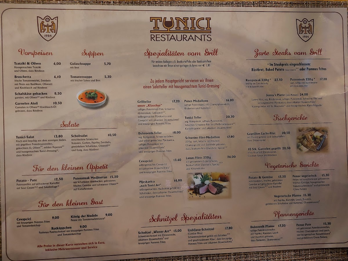 Tunici's Restaurant Ahrensburg Photo Menu 4