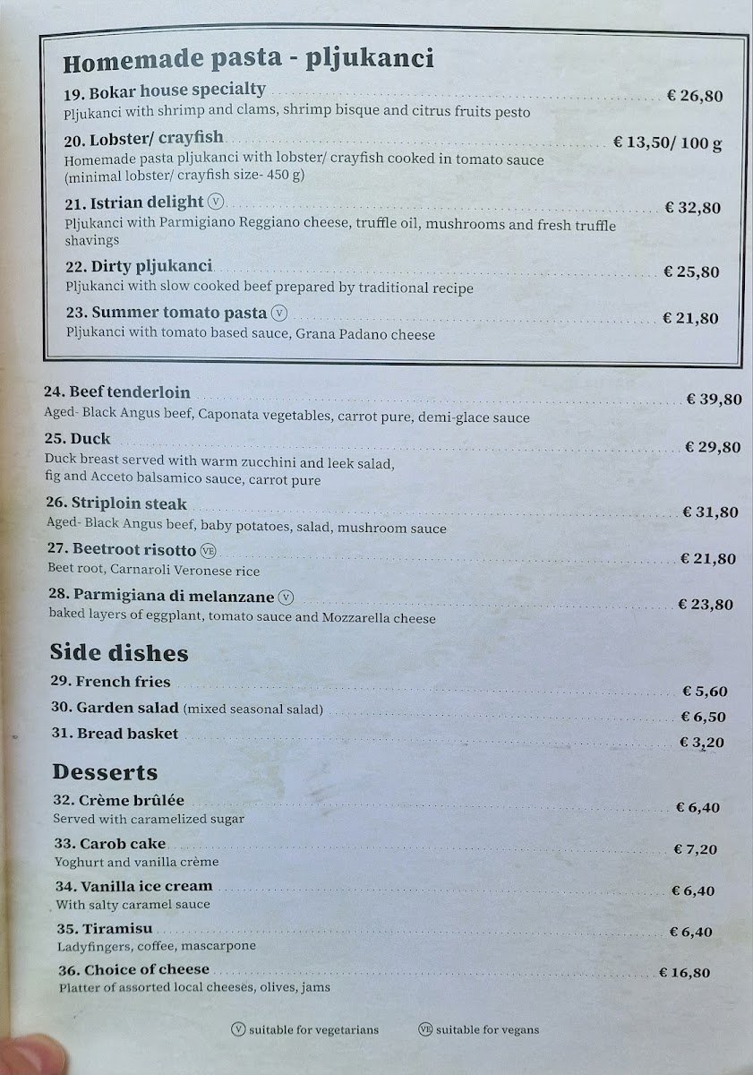 Bokar Dubrovnik Photo Menu 8