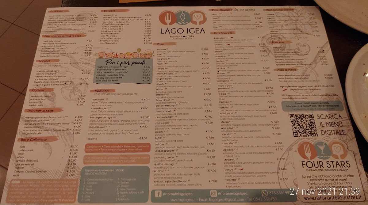 Lago Igea Ristorante Pizzeria Photo Menu 2