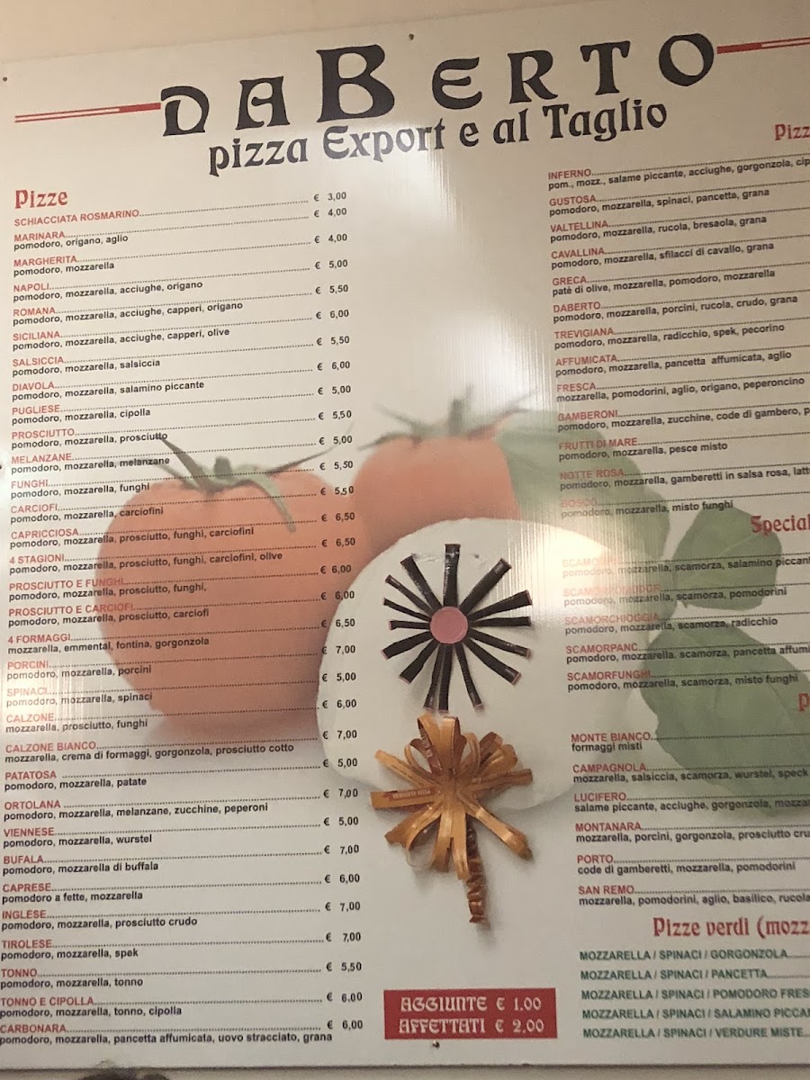Da Berto Pizzeria Rosolina Photo Menu 2