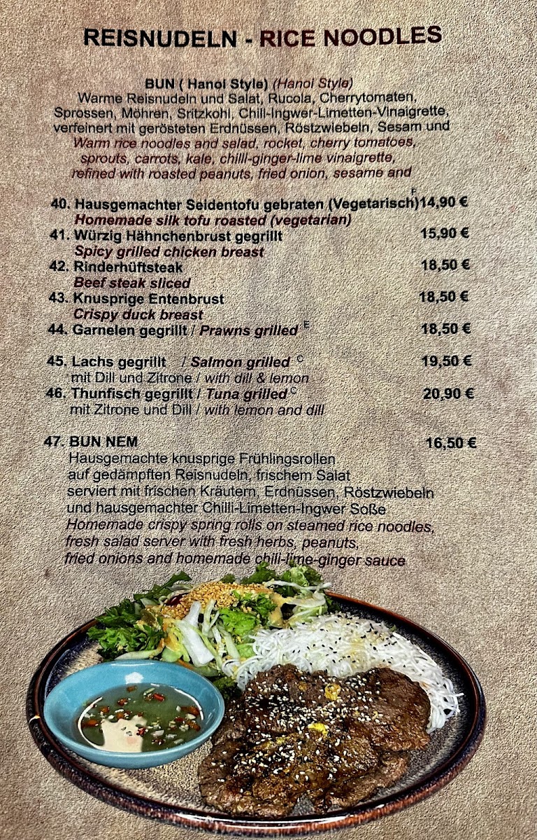 PAPA MI XANTEN Restaurant Photo Menu 1