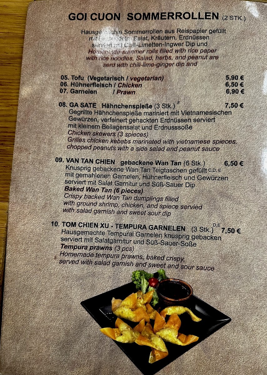 PAPA MI XANTEN Restaurant Photo Menu 2