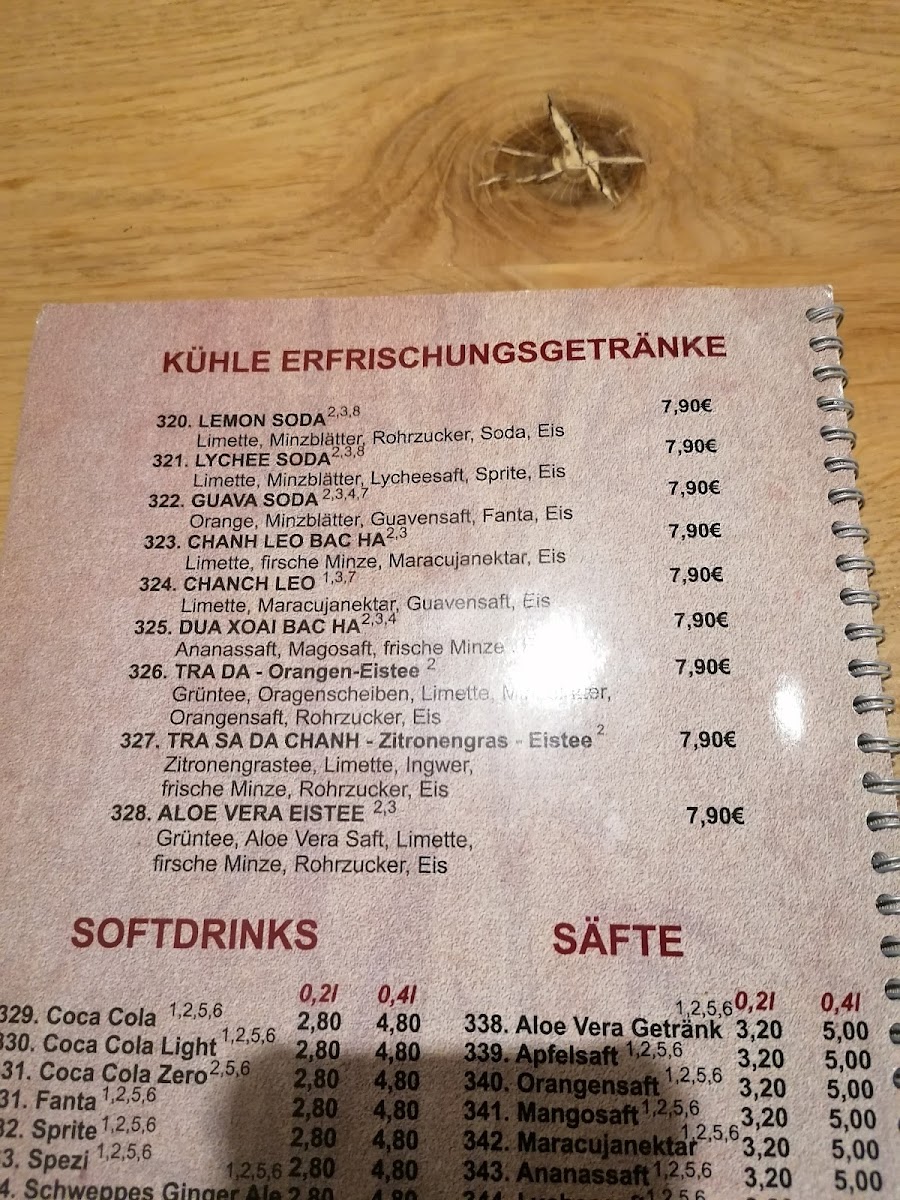 PAPA MI XANTEN Restaurant Photo Menu 3