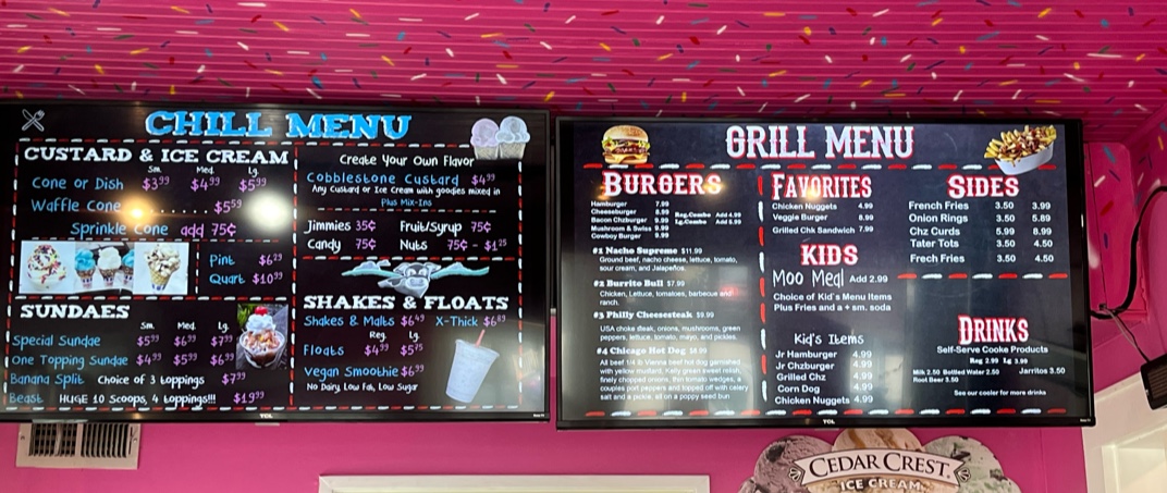 Wholly Cow Frozen Custard Photo Menu 3