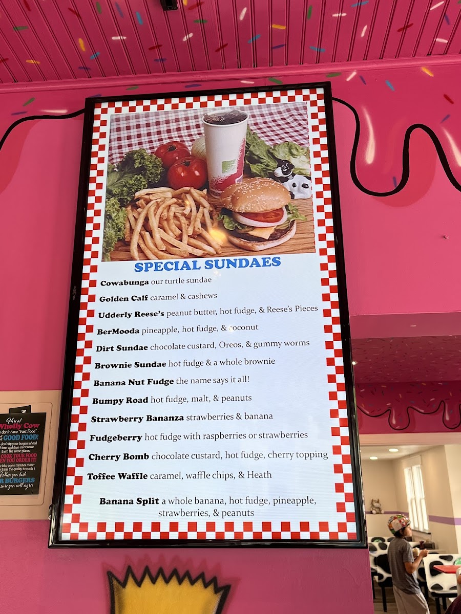 Wholly Cow Frozen Custard Photo Menu 4