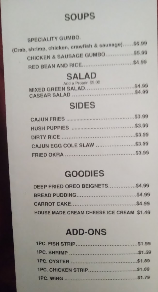 Cajun Corner - Uptown OKC Photo Menu 10