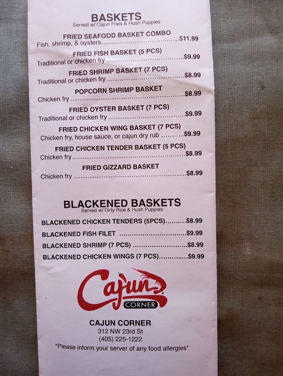 Cajun Corner - Uptown OKC Photo Menu 9