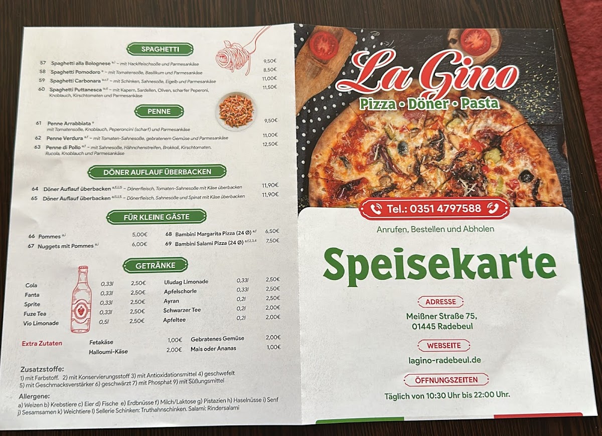 La Gino - Pizza, Döner & Pasta Photo Menu 2