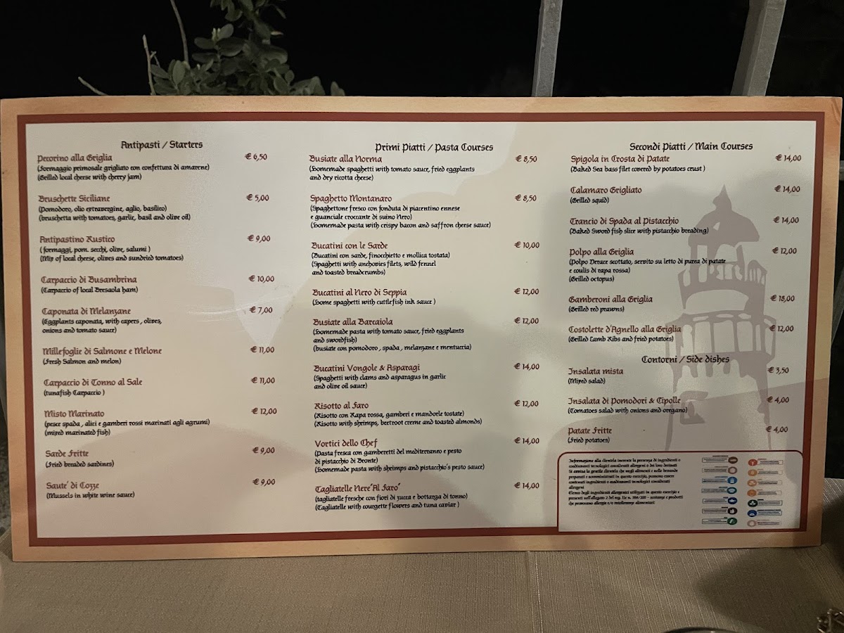Al Faro Photo Menu 3