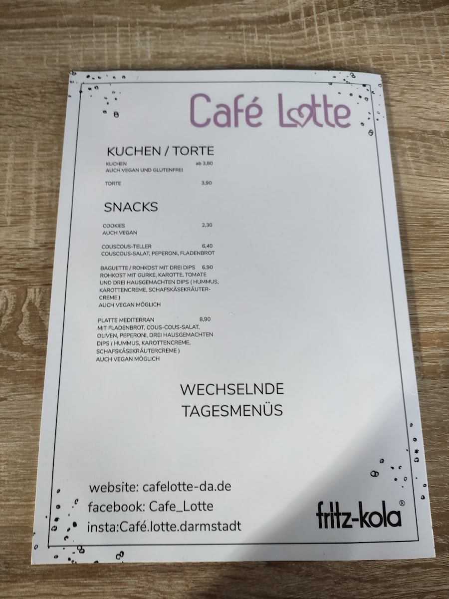 Café Lotte Photo Menu 3
