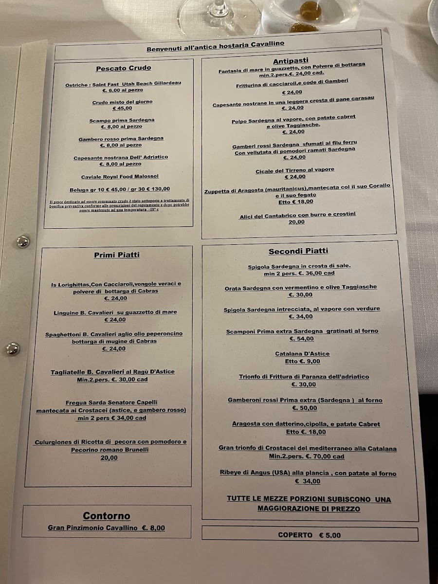 Antica Hostaria Cavallino Photo Menu 1