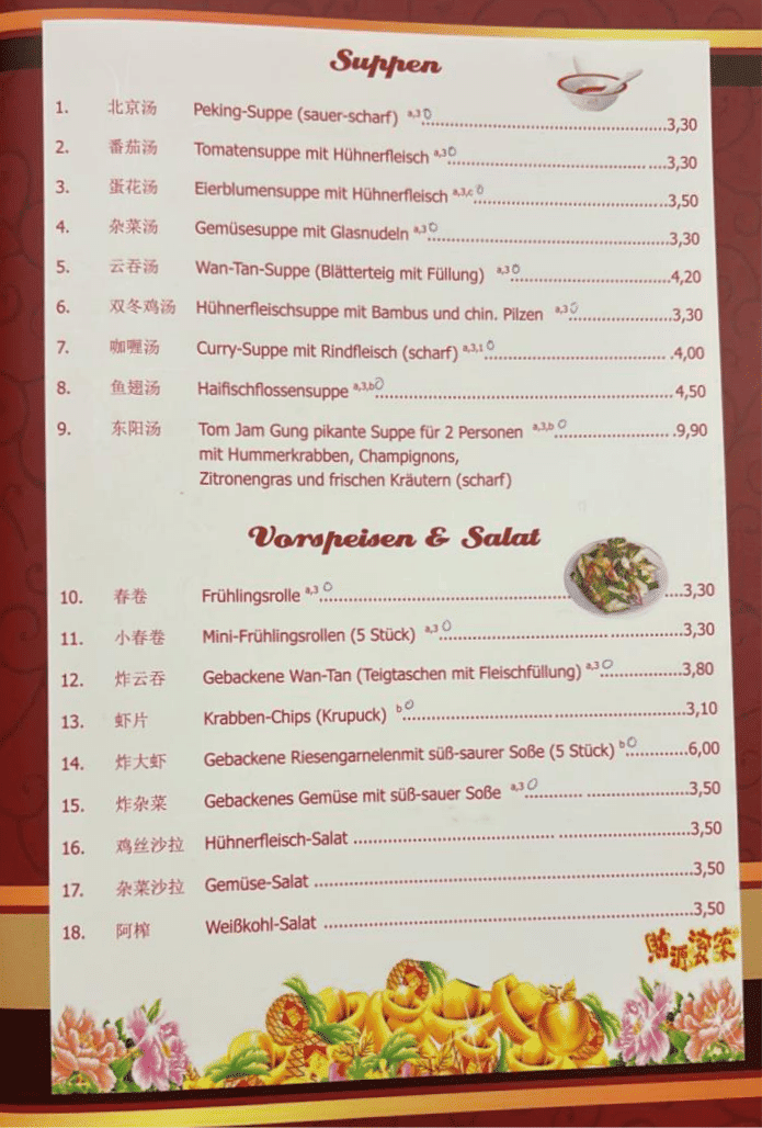 Chinesisch-mongolisches Restaurant Dschingis Khan Photo Menu 2