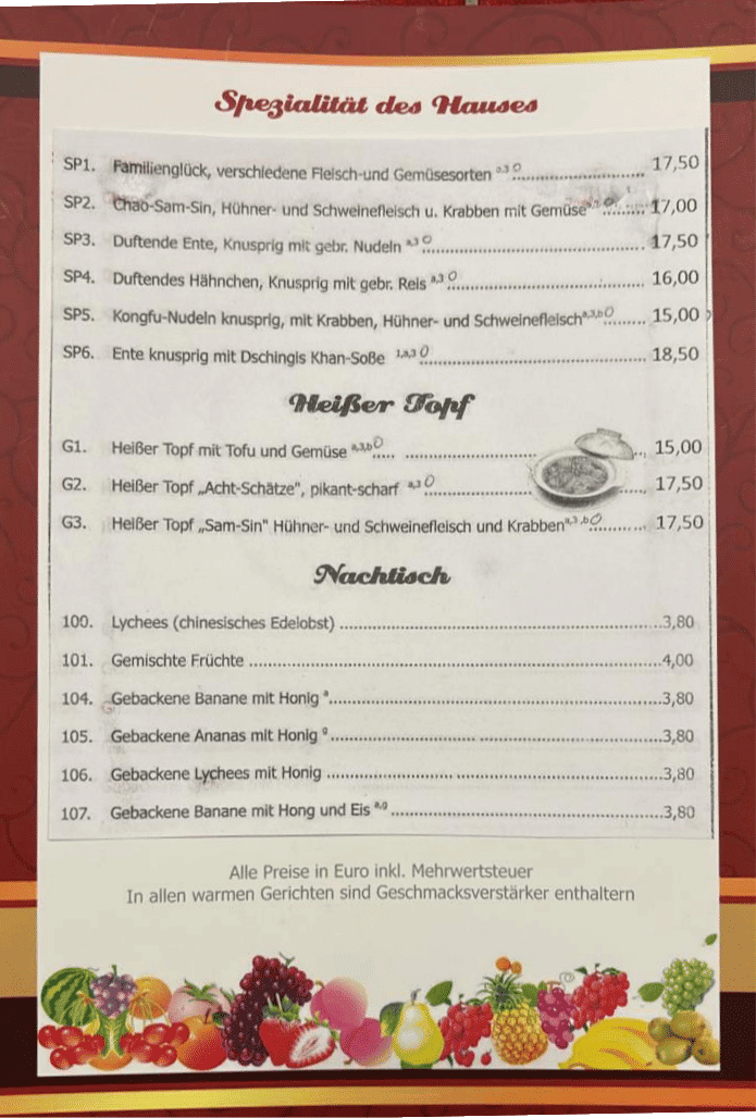 Chinesisch-mongolisches Restaurant Dschingis Khan Photo Menu 4