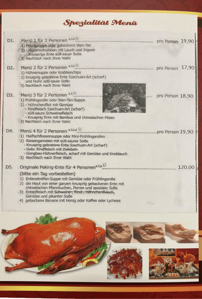 Chinesisch-mongolisches Restaurant Dschingis Khan Photo Menu 6