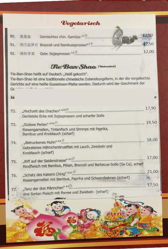 Chinesisch-mongolisches Restaurant Dschingis Khan Photo Menu 7