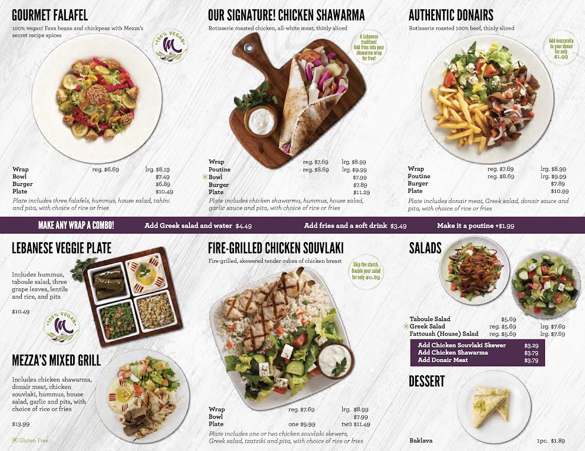 Mezza Lebanese Kitchen Photo Menu 1