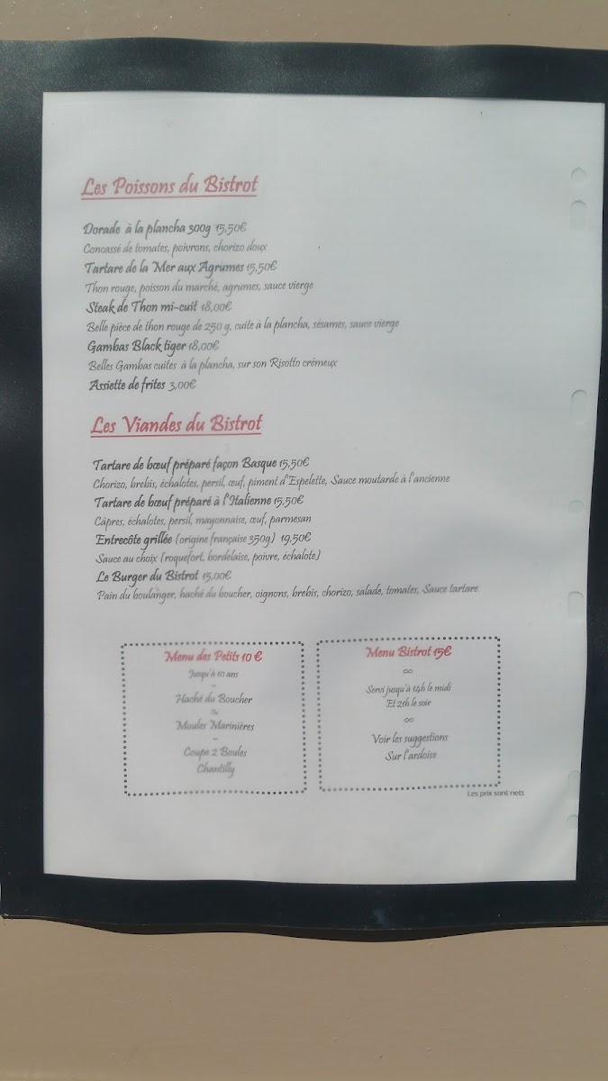 Le Bistrot du Port Photo Menu 10
