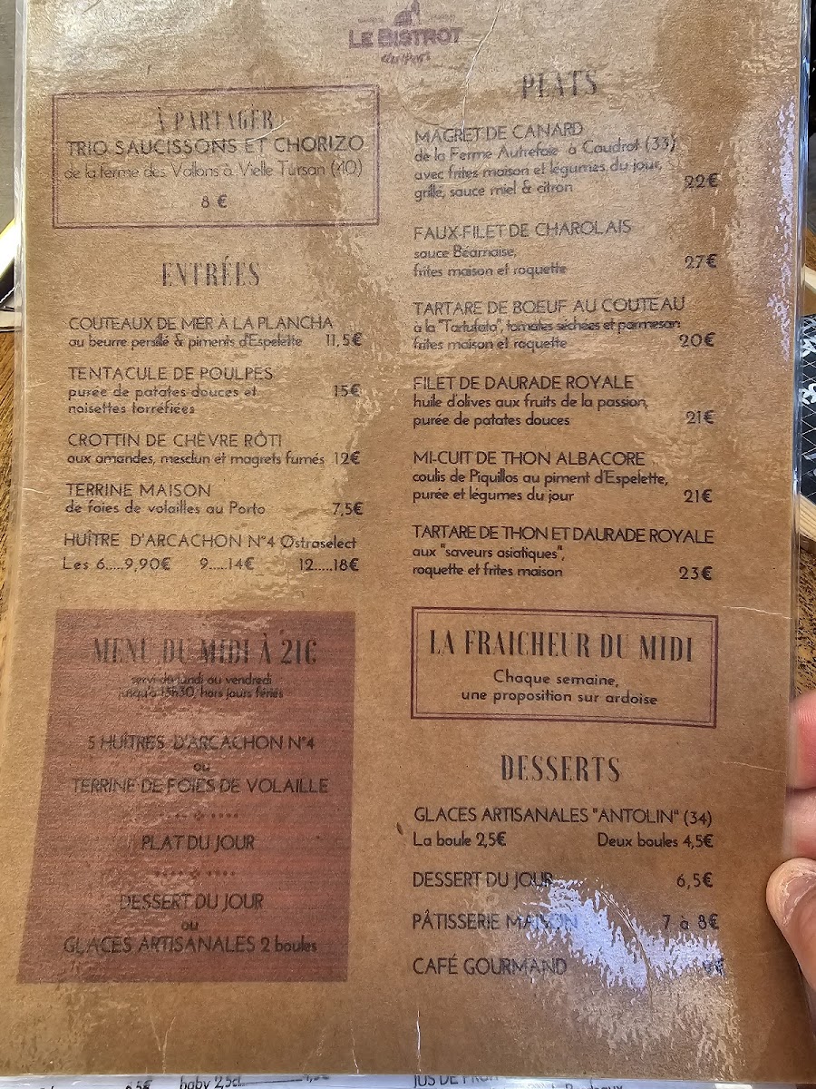 Le Bistrot du Port Photo Menu 3