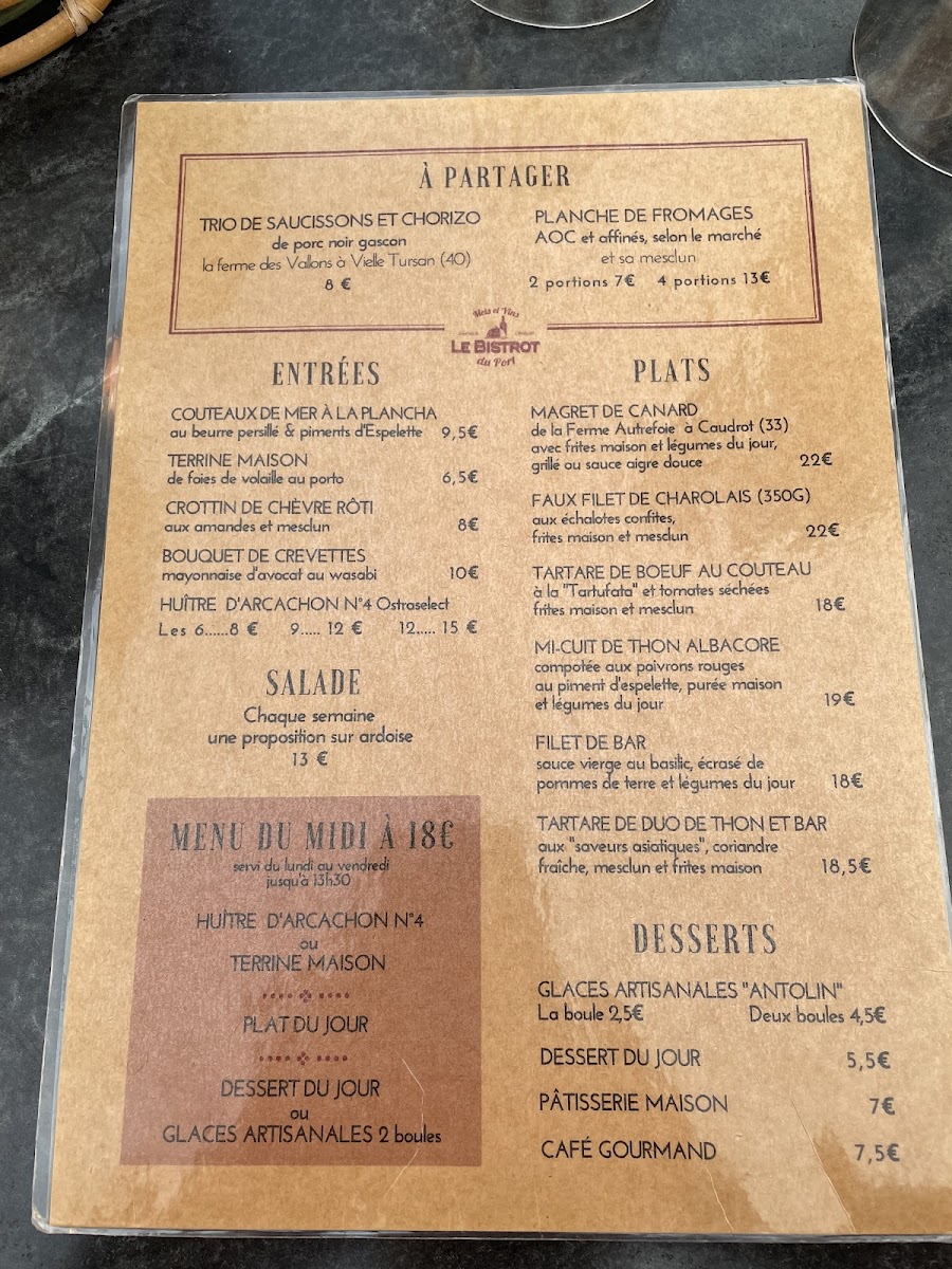 Le Bistrot du Port Photo Menu 5